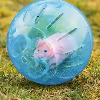 Пластиковый мини-мяч для бега, хомяк, песчанка, бегущий мяч, игрушки (синий)