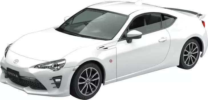 Пластиковый набор для сборки Aoshima Bunka Kyozaisha Raku Toyota 86 Crystal White Pearl Пластиковая модель 1/32 № 08-CW с цветовой кодировкой (Машина)