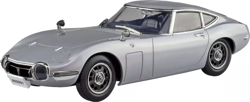 Aoshima Bunka Kyozai Rakupla Сборная модель-конструктор Toyota 2000GT Thunder Silver Metallic 1/32 № 06-SS Предварительно окрашенная (Автомобиль)