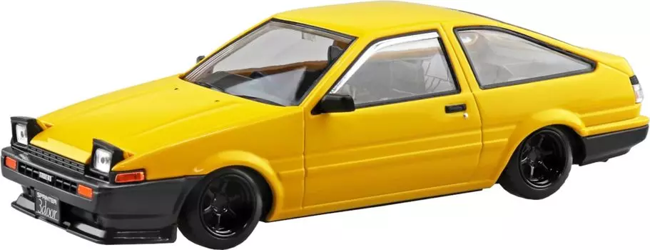 Пластиковый набор для сборки Aoshima Bunka Kyozaisha Raku Toyota Sprinter Trueno Custom Yellow Plastic Model 1/32 No.11CU-YW с цветовой кодировкой (Машина) жёлтый