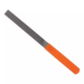 Пластиковый напильник Tsubosan с ручкой, плоский, 150 мм, PL-1 оранжевый