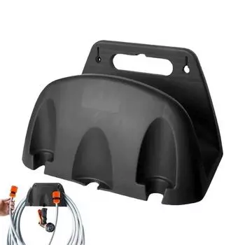 Пластиковый настенный кронштейн для садового ирригационного шланга, кронштейн для полива, рама для переноски Inage, 1 шт. чёрный