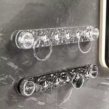 Пластиковый настенный крючок на присоске, держатель для полотенец для душа без проколов, вращающийся крючок на присоске для ванной комнаты