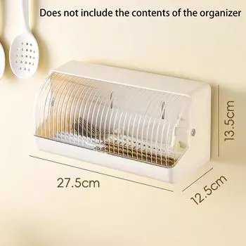 Пластиковый настенный ящик для хранения палочек для еды, пылезащитный, с крышкой, большой емкости белый