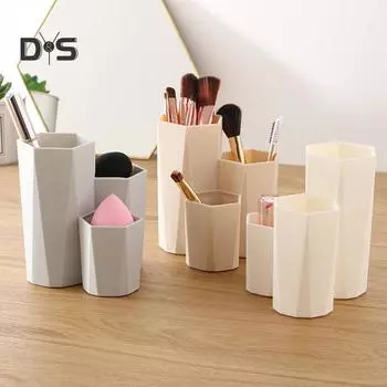 Пластиковый настольный ящик для хранения косметики DYS, держатель для помады, органайзер для косметики серый