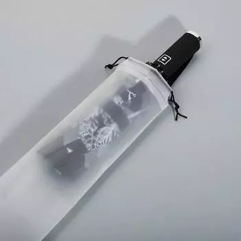 Пластиковый пакет для хранения зонтика, матовый полупрозрачный многоразовый портативный чехол для хранения зонтика со шнурком, домашний органайзер для хранения