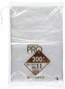 Пластиковый пакет Sanipak из Японии, стандартный мешок для хранения, подвесной стандартный PRO, полупрозрачный, 200 штук, мусорный мешок № 11