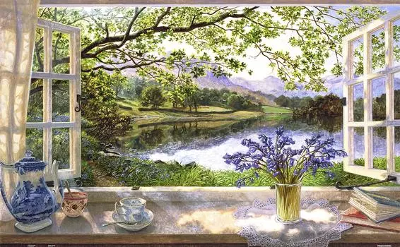 Пластиковый пазл Pintoo из 1000 деталей, сложный для сборки без щелчков [Stephen Darbishire_First Hyacinth] (38X59см) Взрослые, шт., [H2929]