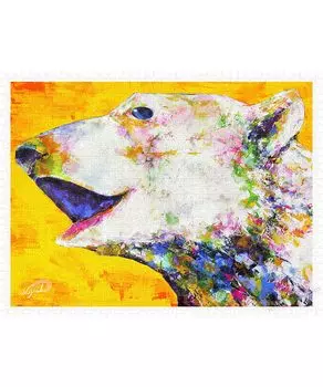 Пластиковый пазл Pintoo из 1200 деталей. Сложный для взрослых. Нет деталей. Кликните, чтобы собрать [NiJi$uKe_Cheers!!!Белый медведь] (45X59см) [H3000]