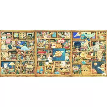 Пластиковый пазл Pintoo из 900 деталей [Cotton Flower LionAstronomy Cabinet] (31X65см) Трудно для взрослых Нет деталей Нажмите, чтобы установить [H3579]