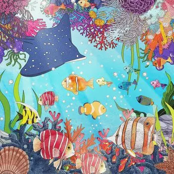 Пластиковый пазл Pintoo из 900 деталей, сложный для сборки без щелчков [Подводный мир] (45х45см) Взрослые, шт., [H3671]