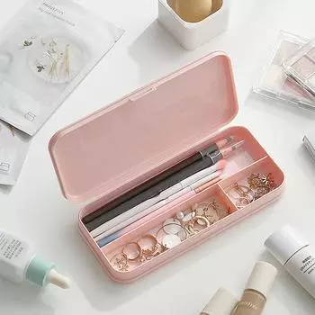 Пластиковый пенал легкий пенал для хранения ручек школьные канцелярские принадлежности для студентов #468849 белый