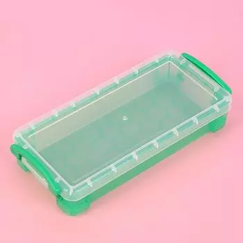 Пластиковый пенал Прозрачный ящик для хранения Новый инструмент для хранения зелёный