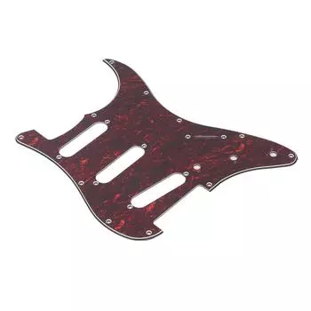 Пластиковый пикгард для электрогитары с 11 отверстиями, передняя накладка для гитар Strat, красный красный