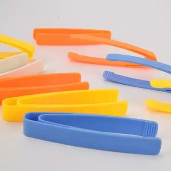 Пластиковый пинцет с прямым наконечником Косметический пинцет Пинцет для аптечки Пинцет для медицинских инструментов Большой белый зажим