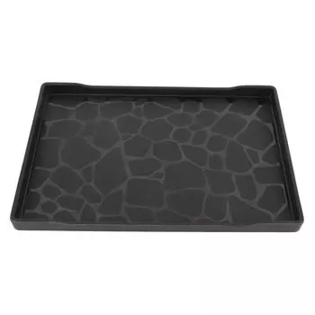 Пластиковый поднос 9,1x13,0 дюймов, большой многоразовый прямоугольный поднос для вечеринок, чайный сервиз, фруктовые десерты Black