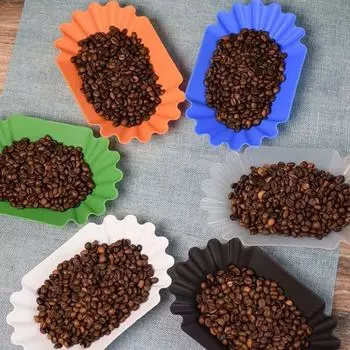 Пластиковый поднос для кофейных зерен Овальный поднос для закусок Демонстрационный поднос для кухни оранжевый