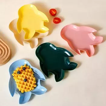 Пластиковый поднос «Пингвин», многофункциональная тарелка для закусок, тортов, вертелов, небольшой диск, аксессуары для кухни, принадлежности синий