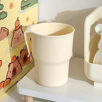 Пластиковый подвесной держатель для ручек и карандашей, портативный органайзер для канцелярских принадлежностей, коробка для хранения большой вместимости, многофункциональный держатель-стакан бежевый