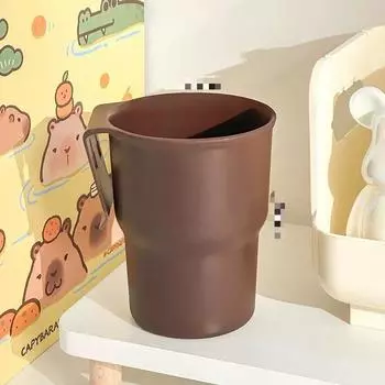 Пластиковый подвесной держатель для ручек и карандашей, портативный органайзер для канцелярских принадлежностей, коробка для хранения большой вместимости, многофункциональный держатель-стакан коричневый