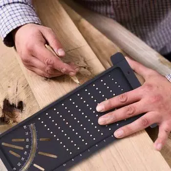 Пластиковый прецизионный деревообрабатывающий писец, линейный калибр, Т-образная перечеркнутая линейка, плотник, измерительный инструмент, угловая линейка зелёный