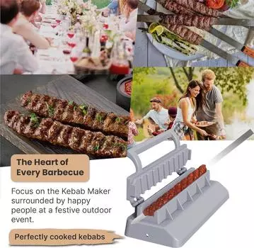 Пластиковый пресс для кебаба, ручной производитель, удобный для использования шампур, инструмент для гриля для шашлыков one size