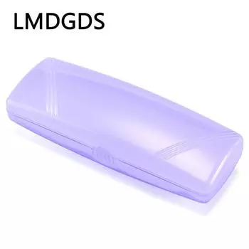 Пластиковый прозрачный футляр для очков, защита для солнцезащитных очков, легкая портативная коробка для очков синий