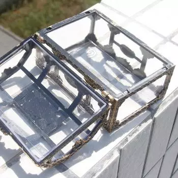 Пластиковый прозрачный пиратский ящик с сокровищами, сундук для хранения ювелирных изделий с кристаллами и драгоценными камнями