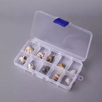 Пластиковый прямоугольный слот, регулируемый, для ожерелья, прозрачный ящик для хранения, держатель, органайзер для поделок, бисер, контейнер для украшений