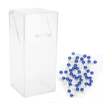 Пластиковый пыленепроницаемый косметический ящик для хранения кисточек для ногтей держатель для макияжа Pearls с крышкой