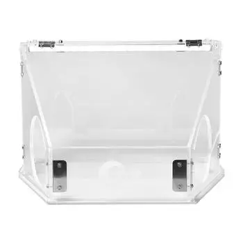 Пластиковый пылезащитный шлифовальный ящик со светодиодной подсветкой, модель для полировки и гравировки с 2 отверстиями, удобная коробка для рукоделия