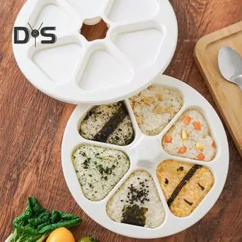 Пластиковый японский чайник для онигири, легкосъемный прочный треугольный рисовый шарик, инструмент для приготовления суши белый