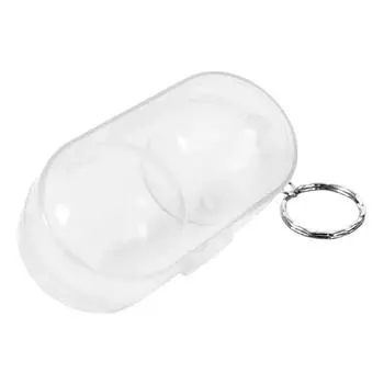 Пластиковый ящик для хранения 2 шариков для пинг-понга, чехол для хранения мячей для настольного тенниса с брелоком для спортивных тренировочных принадлежностей чистый