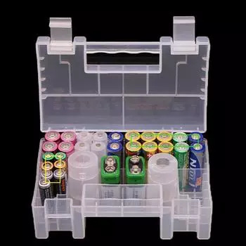 Пластиковый ящик для хранения батареек, держатель-органайзер для батареек Aa Aaa CD 9V 15*8.7*5.5cm