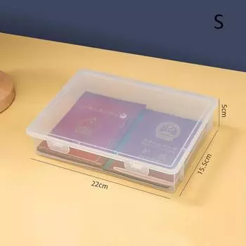 Пластиковый ящик для хранения файлов, прозрачный квадратный ящик для хранения, ящик-органайзер формата А4, настольный пыленепроницаемый ящик для хранения