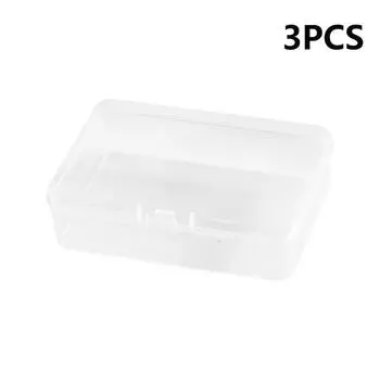 Пластиковый ящик для хранения карт, пылезащитный с крышкой, мини-коробка, прямоугольный, практичный, для сортировки карт и монет 3PCS