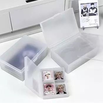 Пластиковый ящик для хранения карточек Kpop Idol Game Card Pictures Collection Boxes Держатель для визиток 1/3-дюймовый чехол для хранения фотографий Канцелярский чехол
