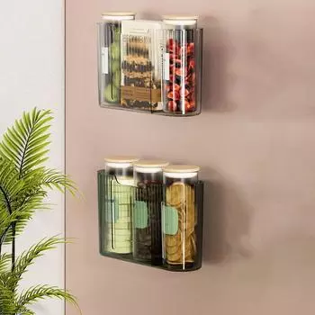 Пластиковый ящик для хранения косметики, настенный компактный органайзер для макияжа, большая емкость, ящик для хранения мелочей, ванная комната