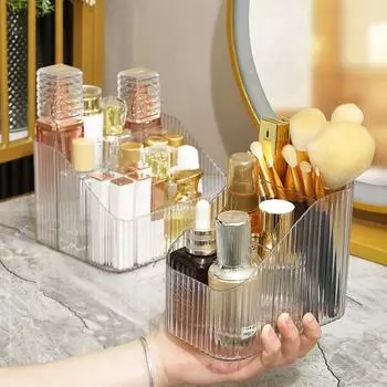 Пластиковый ящик для хранения косметики в ванной комнате, косметическое ведро, настольный футляр для хранения ювелирных изделий и мелочей, настольный контейнер-органайзер
