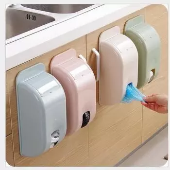 Пластиковый ящик для хранения, кухонный мешок для мусора, подвесной ящик для хранения мусора, пластиковый мешок, ящик для хранения бежевый