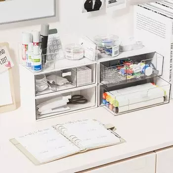 Пластиковый ящик для хранения, настольный многослойный ящик для хранения, новый настольный органайзер для ванной комнаты