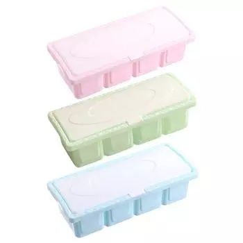 Пластиковый ящик для хранения приправ с 4 сетками, набор контейнеров для соли, приправ и специй для домашней кухни синий