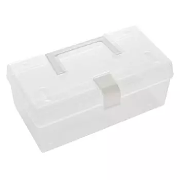 Пластиковый ящик для хранения с ручкой, переносной контейнер для хранения, прозрачный многоцелевой ящик для переноски