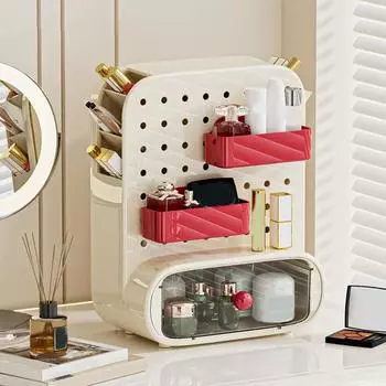 Пластиковый ящик для хранения вертикальный стеллаж для хранения канцелярских принадлежностей практичный держатель для ручек для дома красный/белый