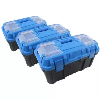 Пластиковый ящик для инструментов электрика пустой ящик для инструментов большой емкости органайзер для инструментов противоударный кейс для хранения для ремонта автомобиля с замком StyleA