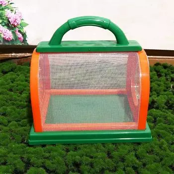 Пластиковый ящик для ловли насекомых Складной ящик для ловли насекомых Игрушка для наблюдения за насекомыми зелёный
