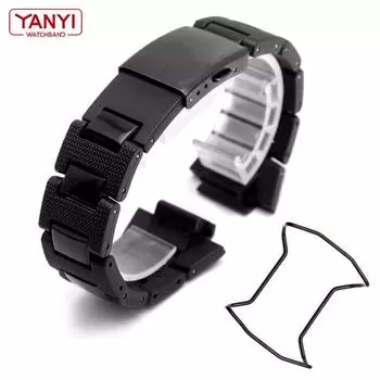Пластиковый ремешок для часов 26*16 мм для casio G-Shock DW-6900/DW9600/DW5600/GW-M5610 и чехол-бампер из нержавеющей стали, аксессуары