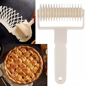 Пластиковый роликовый нож для теста, Роликовый нож для пиццы, Креативный инструмент для выпечки Free Size белый