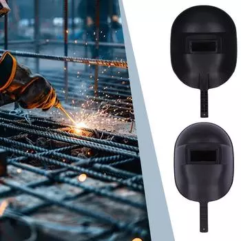 Пластиковый ручной сварочный колпак электрический защитный для лица легкий прочный легкий сварщик устойчивый H7L3 Black-1pcs