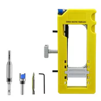 Пластиковый шаблон для дверных петель длиной 35 дюймов и радиусом 1/45/8 дюйма для фрезерования петель по дереву